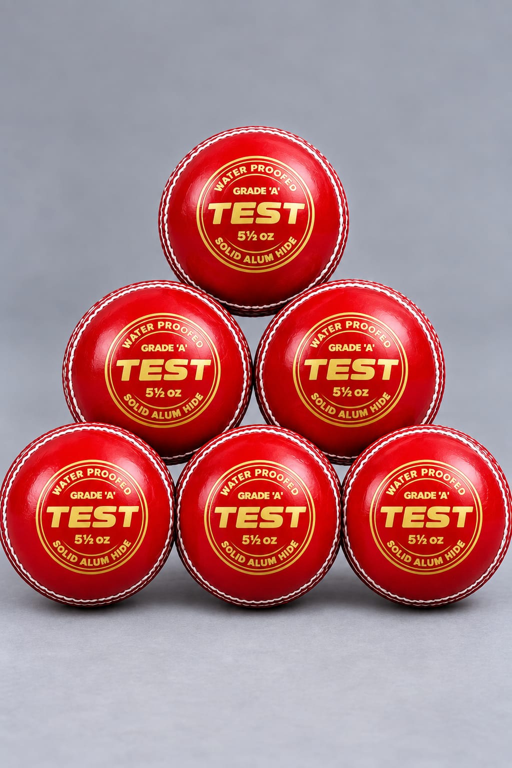 Red Leather Cricket Balls Pack of 6 additional product view