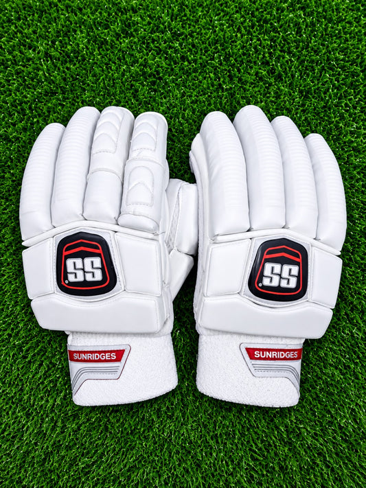 SS Sunridges cricket batting gloves white