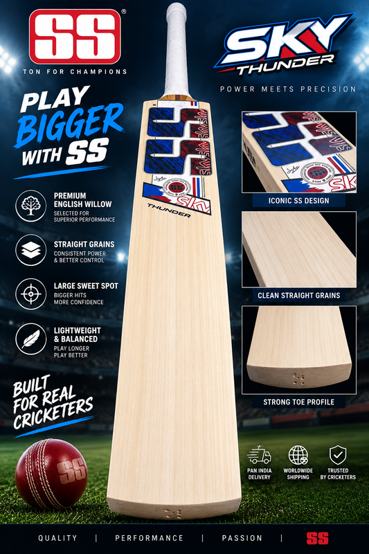SS Kashmiri Willow cricket bat side view