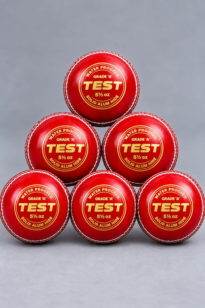 Red Leather Cricket Balls Pack of 6 additional product view