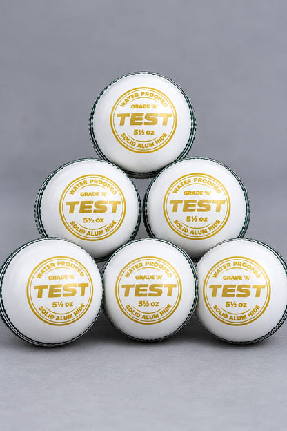 White Leather Cricket Ball (Pack of 6)