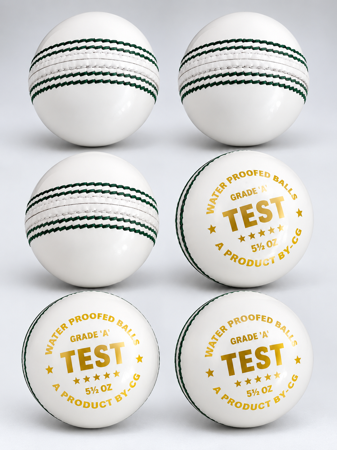 White Leather Cricket Ball (Pack of 6)