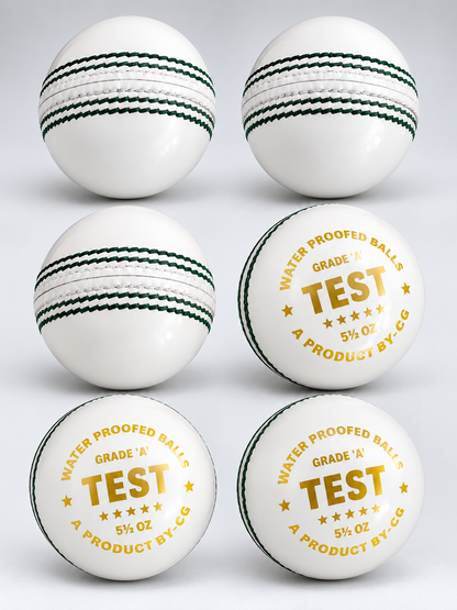 White Leather Cricket Ball (Pack of 6)